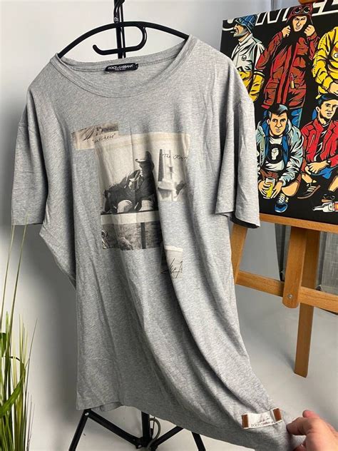 Authentic Dolce & Gabbana DG Gray Steve McQueen Graphic T 